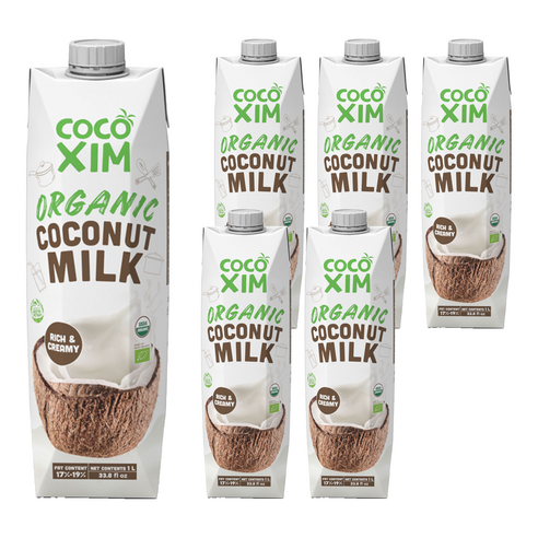 코코씸 쿠킹용 코코넛 밀크 오가닉, 1000ml, 6개