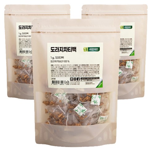 자연지인 도라지 차 삼각티백, 1g, 50개입, 3개