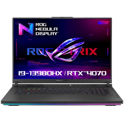 에이수스 2023 ROG 스트릭스 G18 지포스 RTX 4070, Eclipse Gray, 3TB, 16GB, Win11 HOME, G814JI-N6030