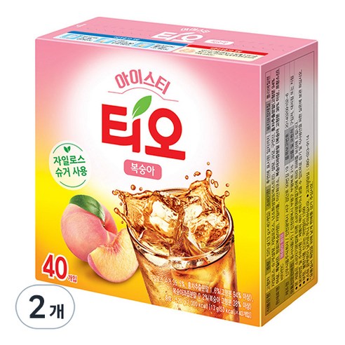 동서티오 아이스티 복숭아맛, 13g, 40개입, 2개