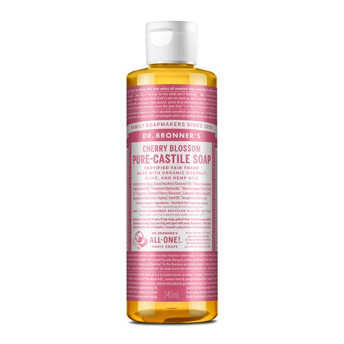 닥터브로너스 퓨어 캐스틸 솝 바디워시 체리 블라썸향, 1개, 240ml