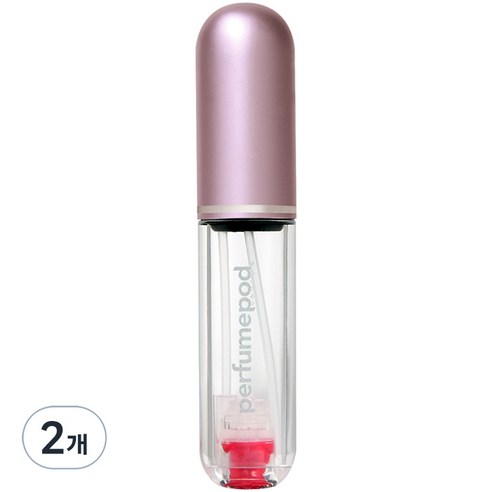 트라발로 퍼퓸팟 퓨어 펌핑식 충전 휴대용 향수공병 5ml, 2개, 핑크