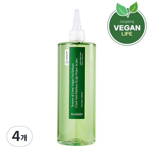 닥터시드 티트리 앤 라임 비건 지성케어 쿨 탈모 두피 워터 스케일러, 500ml, 4개