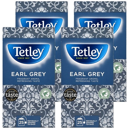 테틀리 얼그레이 티백, 2g, 25개입, 4개