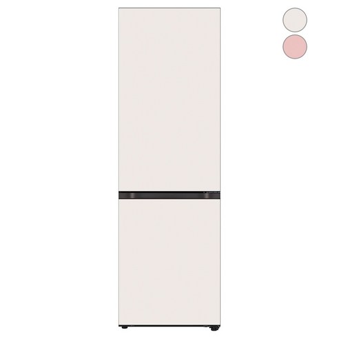 [색상선택형]LG 모던엣지 냉장고 오브제컬렉션 글라스 344L Q342AAA133, Q342GBB133S, 베이지(상단) + 베이지(하단)