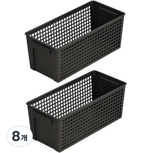 이노마타 다용도 리빙 박스, 블랙, 8개