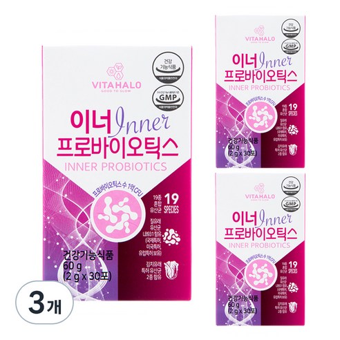 비타할로 이너 프로바이오틱스 60g, 3개입 질유산균