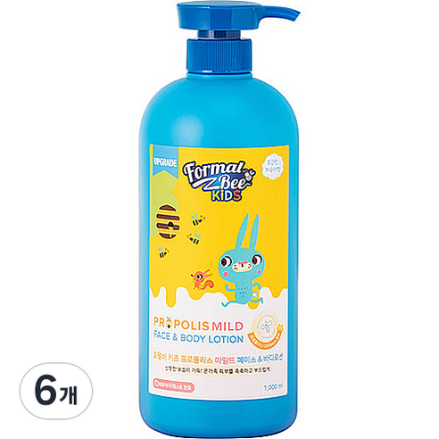 포멀비 키즈 프로폴리스 마일드 페이스 앤 바디로션, 1000ml, 6개