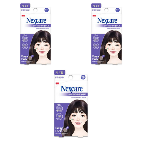 3M 넥스케어 블레미쉬 패치 릴리프, 92매입, 3개