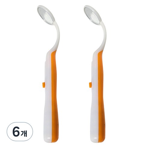 로커스 가정용 셀프 LED 치아경 오렌지, 6개
