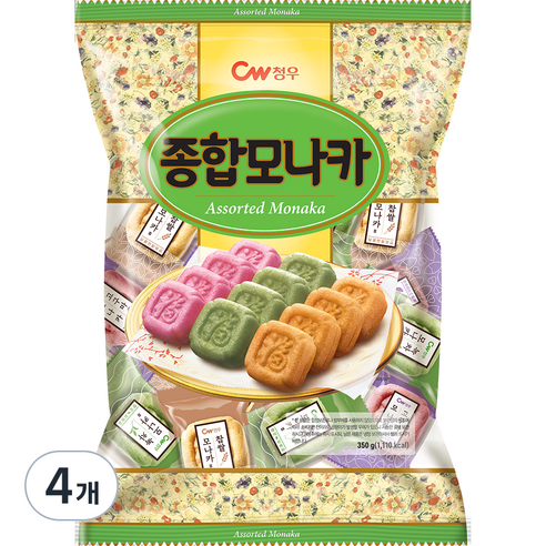 청우식품 종합모나카, 350g, 4개