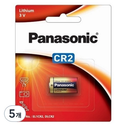 파나소닉 CR2 3V 리튬 건전지, 1개입, 5개
