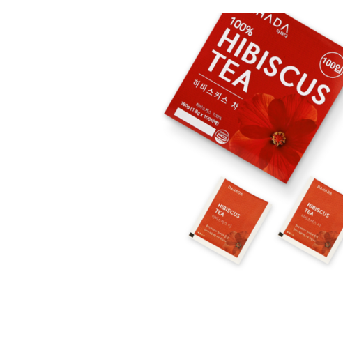 상큼하고 건강한 히비스커스 티백