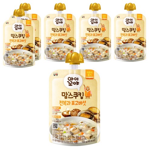 아이꼬야 맘스쿠킹 레토르트 이유식, 전복과 표고버섯, 100g, 6개