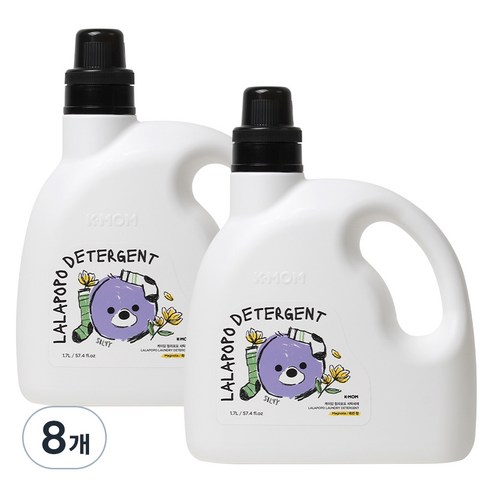 케이맘 랄라포포 유아용 세탁세제 목련향, 1.7L, 8개