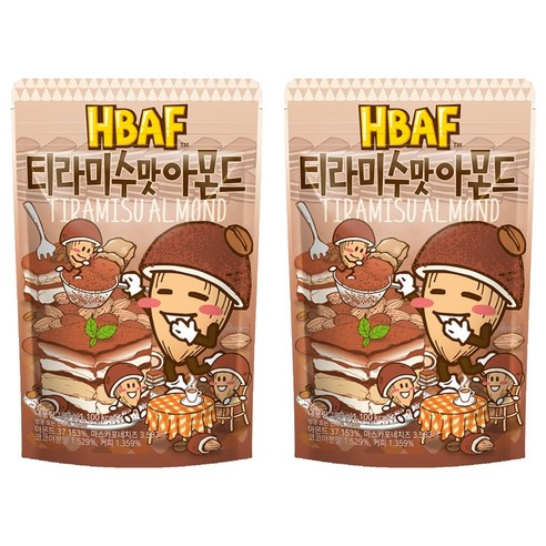 HBAF 티라미수맛 아몬드, 190g, 2개