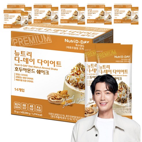 뉴트리디데이 다이어트 쉐이크 호두아몬드 14p, 25g, 7개