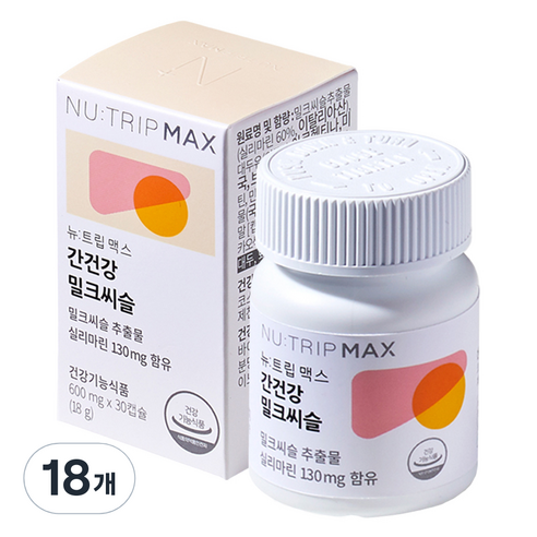 뉴트립 간건강 밀크씨슬 600 mg, 18개, 18g