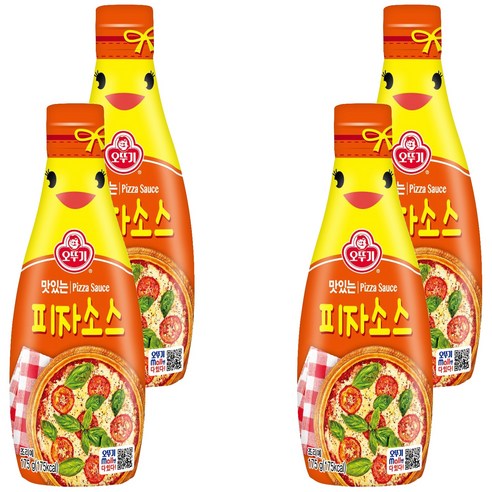 오뚜기 맛있는피자소스, 4개, 175g