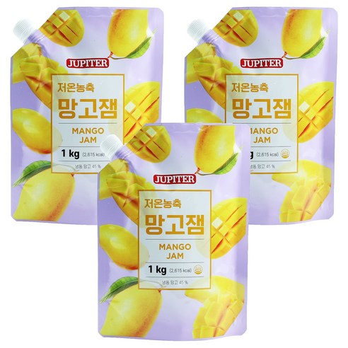 쥬피터 망고 리플잼, 1kg, 3개
