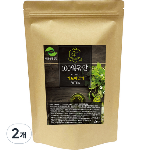 해밀생활건강 100일동안 캐모마일차 30p, 1.2g, 30개입, 2개