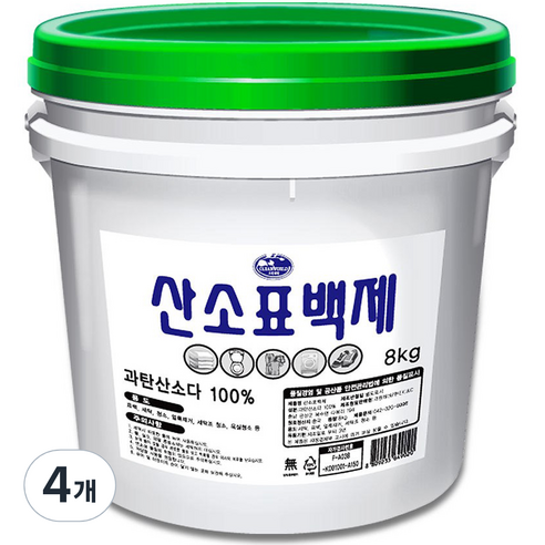 과탄산소다 산소계 표백제, 8kg, 4개
