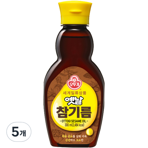 오뚜기옛날 참기름, 300ml, 5개