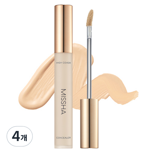미샤 스테이 하이커버 팁 컨실러 3.8ml, 21호 바닐라, 4개