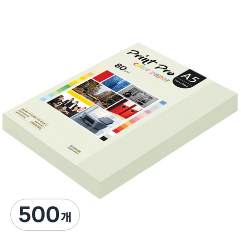 종이문화 프린트 프로 칼라 복사용지 No 18 라이트그레이 80g, A5, 500개