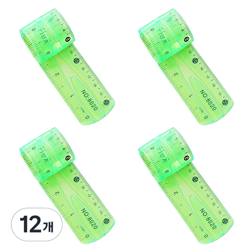 바코젤 플라스틱 다용도 말랑자 30cm, 그린, 12개
