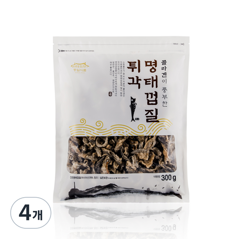 동일식품 콜라겐이 풍부한 명태껍질튀각, 300g, 4개