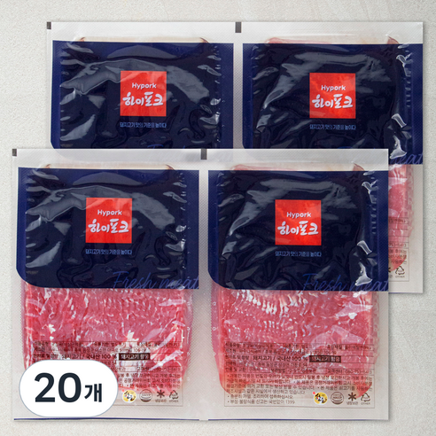 하이포크 산지직송 뒷다리 불고기용 (냉장), 500g, 20개