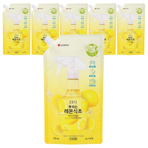 세이프 뿌리는 레몬식초 리필형, 725ml, 6개