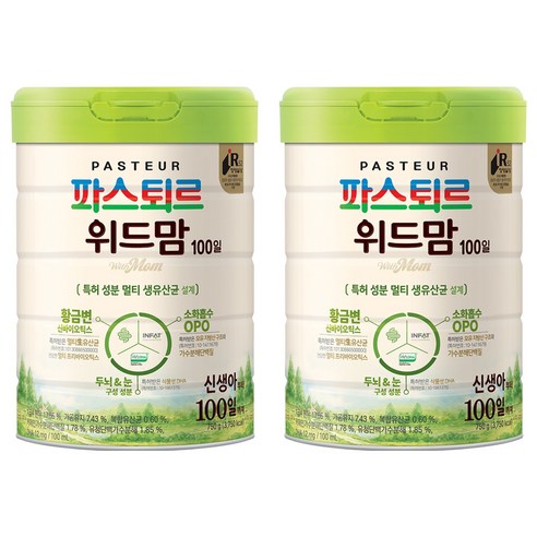 파스퇴르 위드맘 100일, 750g, 2개