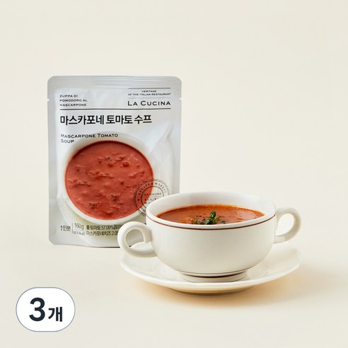 라쿠치나 마스카포네 토마토 스프 (냉장), 160g, 3개