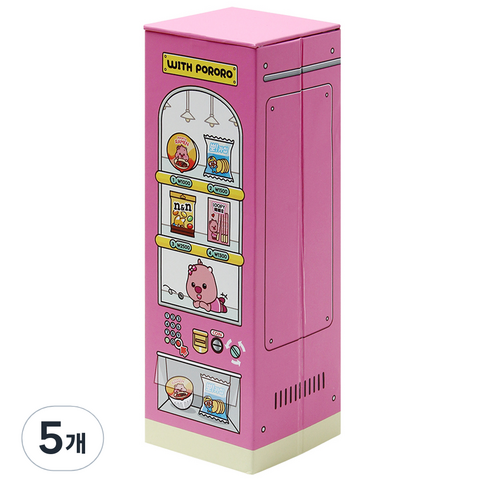 영프라자 위드 뽀로로 냉장고 지함 필통, 루피, 5개