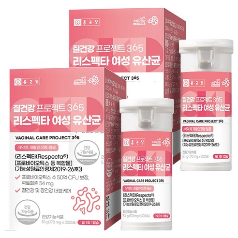 종근당 질건강 프로젝트 365 리스펙타 여성 유산균, 30정, 2개