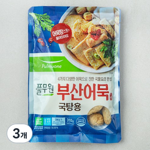 풀무원 부산어묵 국탕용, 310g, 3개