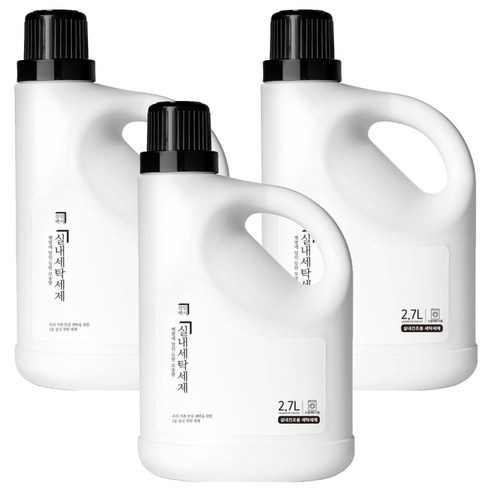 살림백서 실내건조용 세탁세제 드럼용 본품, 2.7L, 3개