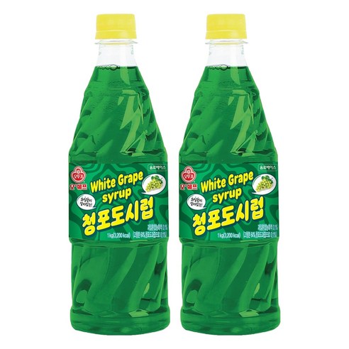 오쉐프 청포도시럽, 2개, 1kg