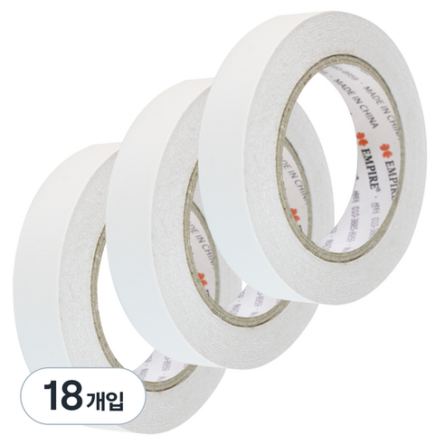 엠파이어 양면테이프 24mm x 30m, 화이트 반투명, 18개