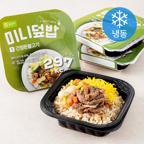 포르미 미니덮밥 간장 돈불고기 (냉동), 155g, 4개