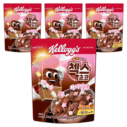 오곡으로 만든 첵스초코 마시멜로, 400g, 4개