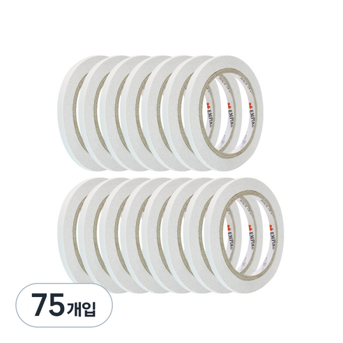 엠파이어 양면테이프 7mm x 20m, 화이트 반투명, 75개입