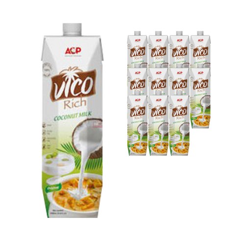 허니트리 리치 코코넛 밀크, 12개, 1000ml