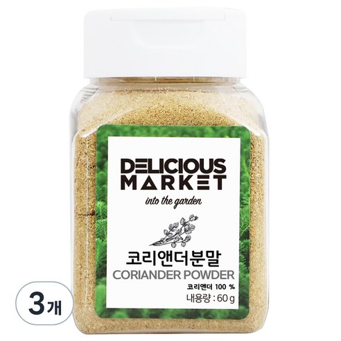 딜리셔스마켓 코리앤더분 소형, 60g, 3개