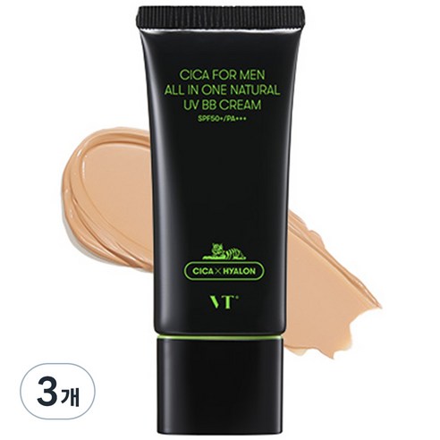 VT 시카 포맨 올인원 내추럴 UV BB크림 30ml, 보통 피부용, 3개