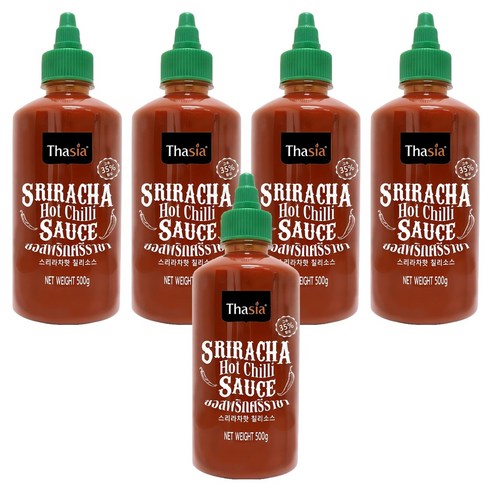 타이시아 스리라차 핫 칠리소스, 500g, 5개