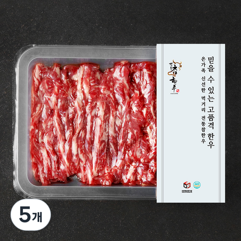 전통참한우 1등급 잡채용 (냉장), 300g, 5개