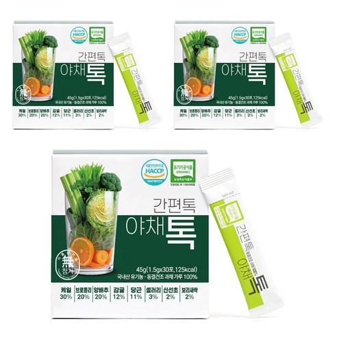 산마을 간편톡 야채톡 30p, 45g, 3개